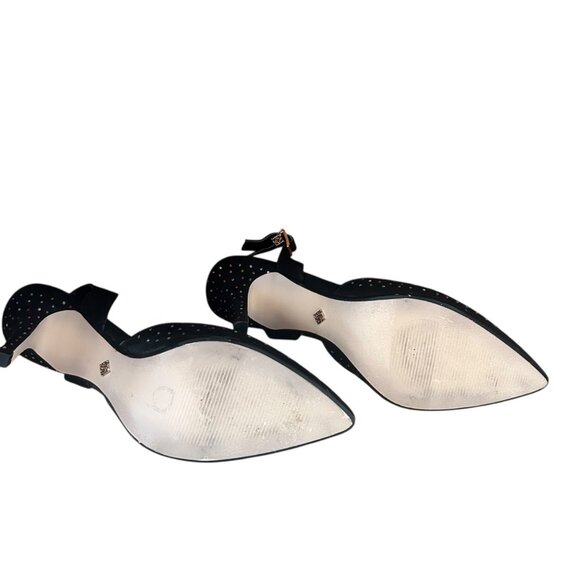 Nannette Lepore Colorful Bejeweled Rhinestone Sling Back Stiletto Pumps 7.5 - Picture 2 of 9